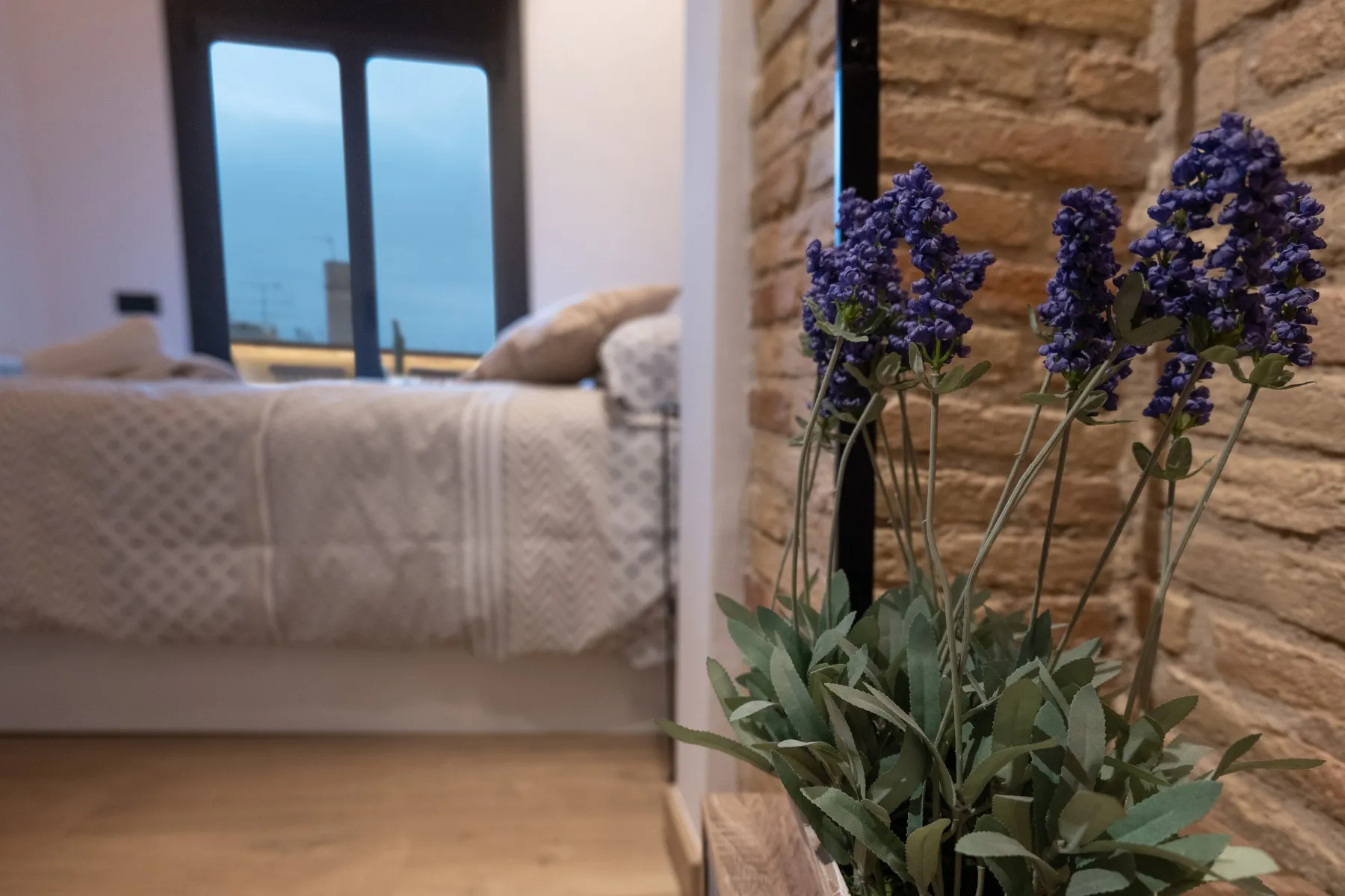 Habitació principal de l'apartament Niu del Sol